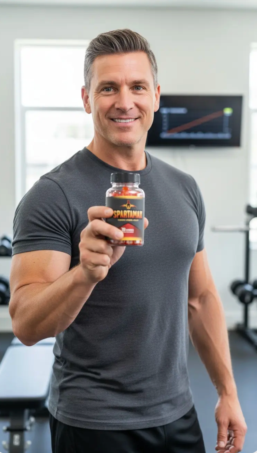 Person holding Spartamax bottle